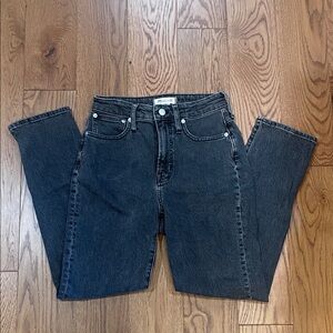 Madewell High-Rise Straight Leg Jeans – Washed Black